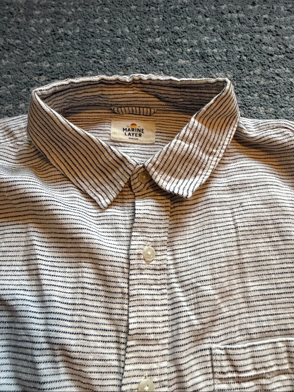 Marine Layer - Striped Button Down Shirt M